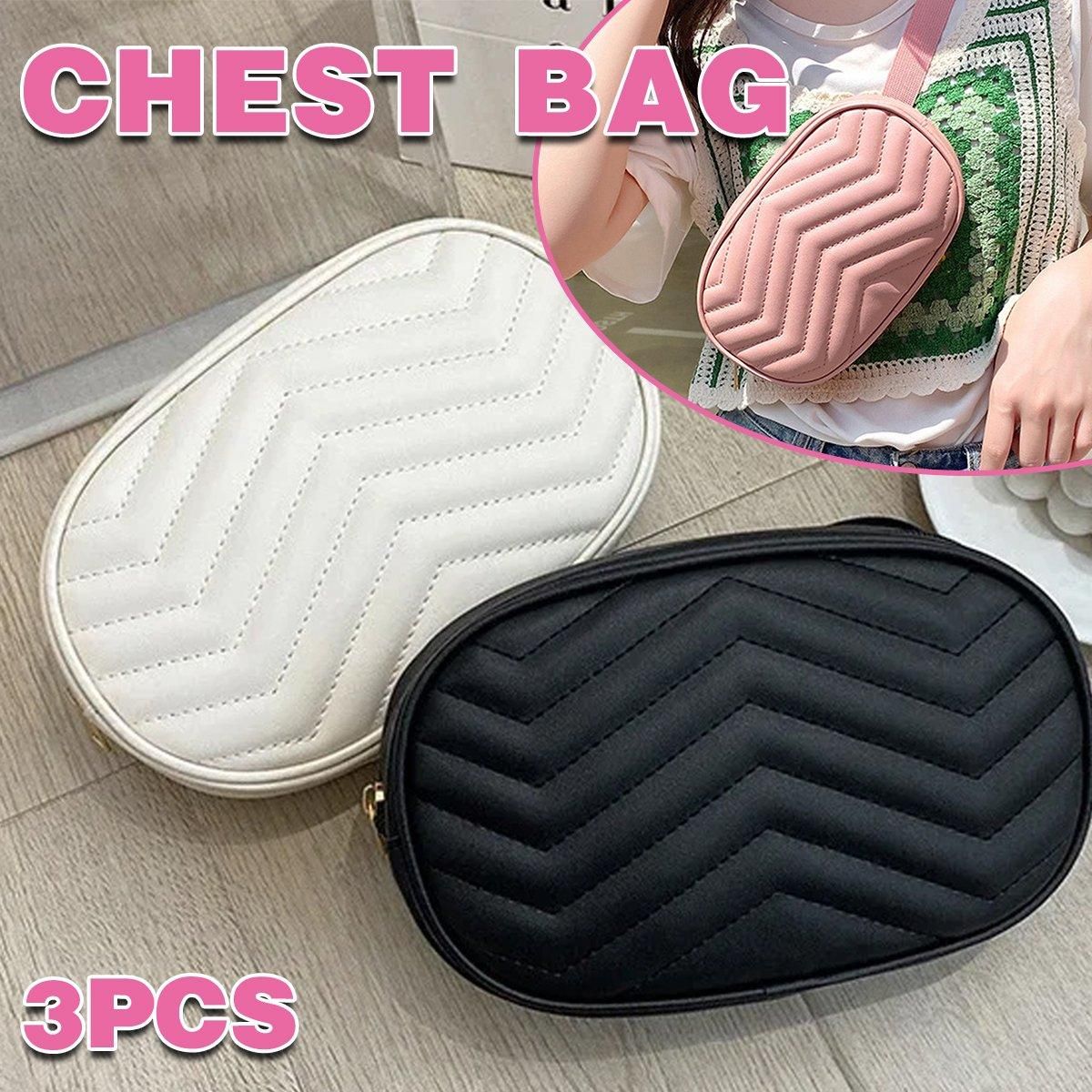 3pcs Casual Mobile Phone Bag Fashion Ladies Chest Bag Crossbody Purse Holder