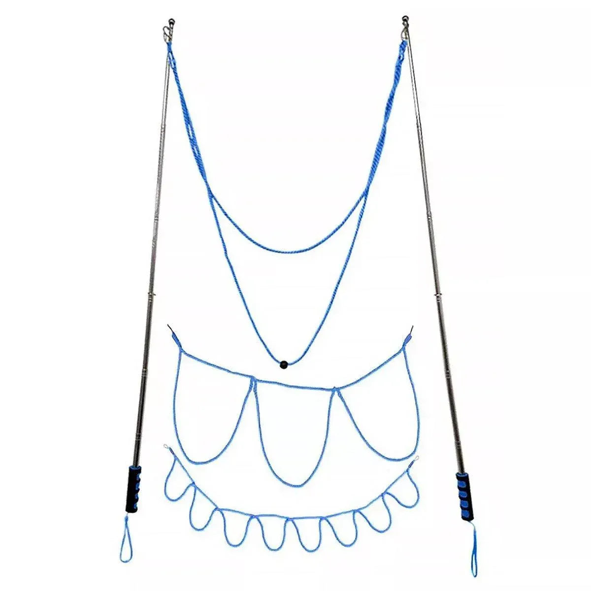 Double Pole Bubble Rope for Giant Bubble Show Outdoor Party Fun Activity - Blue
