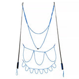 Double Pole Bubble Rope for Giant Bubble Show Outdoor Party Fun Activity - Blue