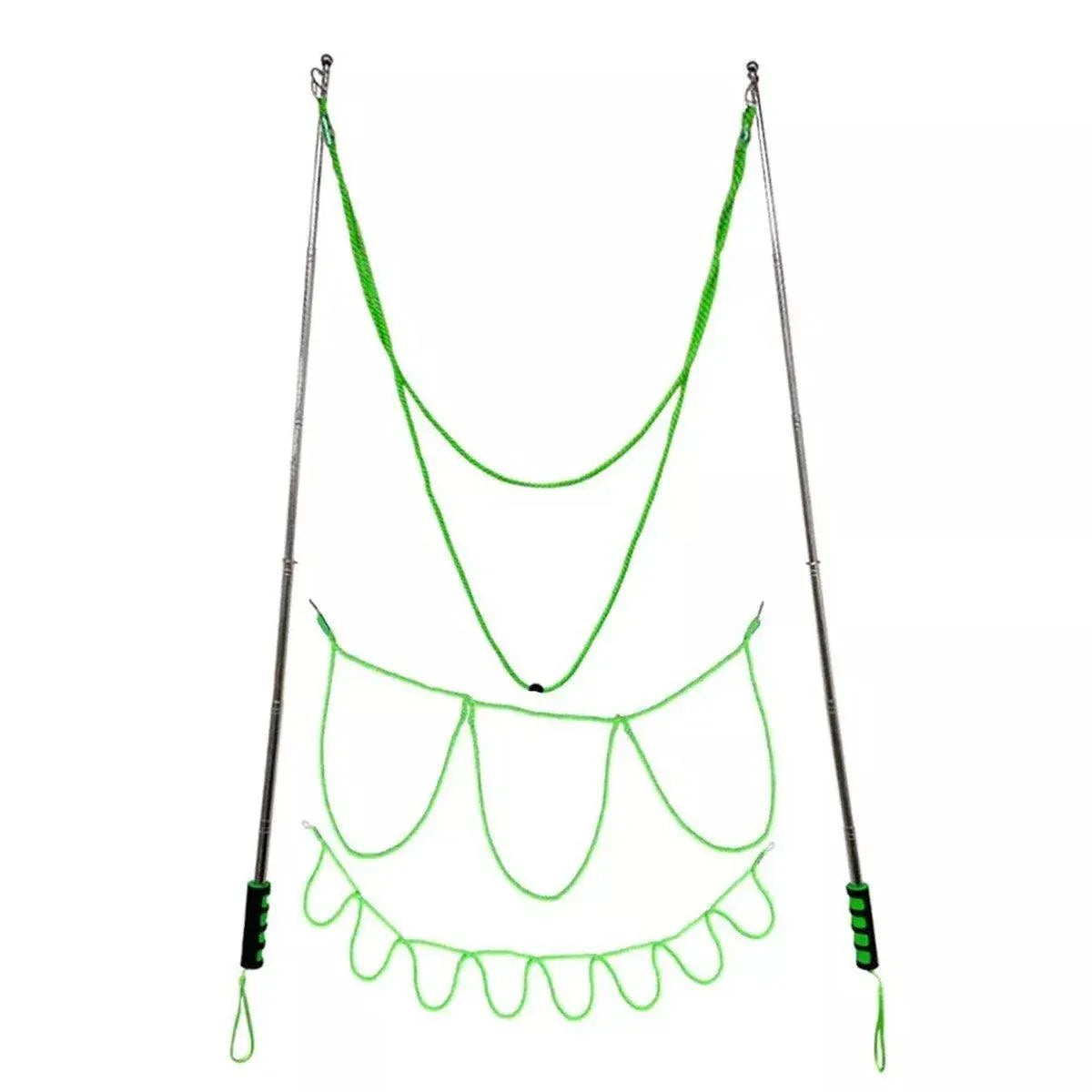Double Pole Bubble Rope for Giant Bubble Show Outdoor Party Fun Activity - Green