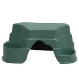 Plastic Reptile Hide Box Cave with Food Basin Easy Clean Snake Hiding Landscape - Green