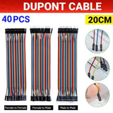 40PCS Dupont Cable 20cm Jumper Wire for Arduino RPi breadboard - Female to Female 20CM