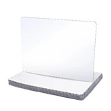 Corrugated Cake Base Cardboard Rectangle Wavy Edge Bakery Pastry Display Tray - White
