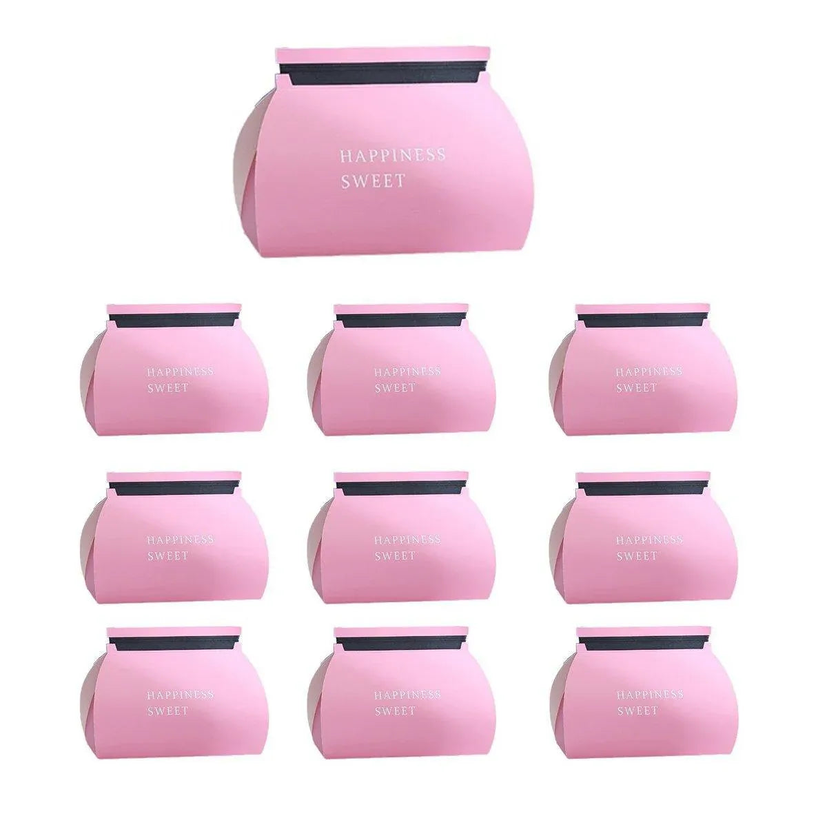 10pcs Pastry Box Mousse Layer Cake Roll Towel Roll Packaging Box Bakery Supplies - Pink