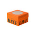 10Pcs Clear Window Cake Dessert Takeaway Box Bakery Packaging For Party Cupcake - Orange