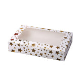 10 Pcs Window Cake Box Gold Star Kraft Cardboard Bakery Party Dessert Gift Box - Star