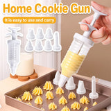 Household Cookie Press Gun Multi Purpose Flower Applicator Baking Cream Tool Set