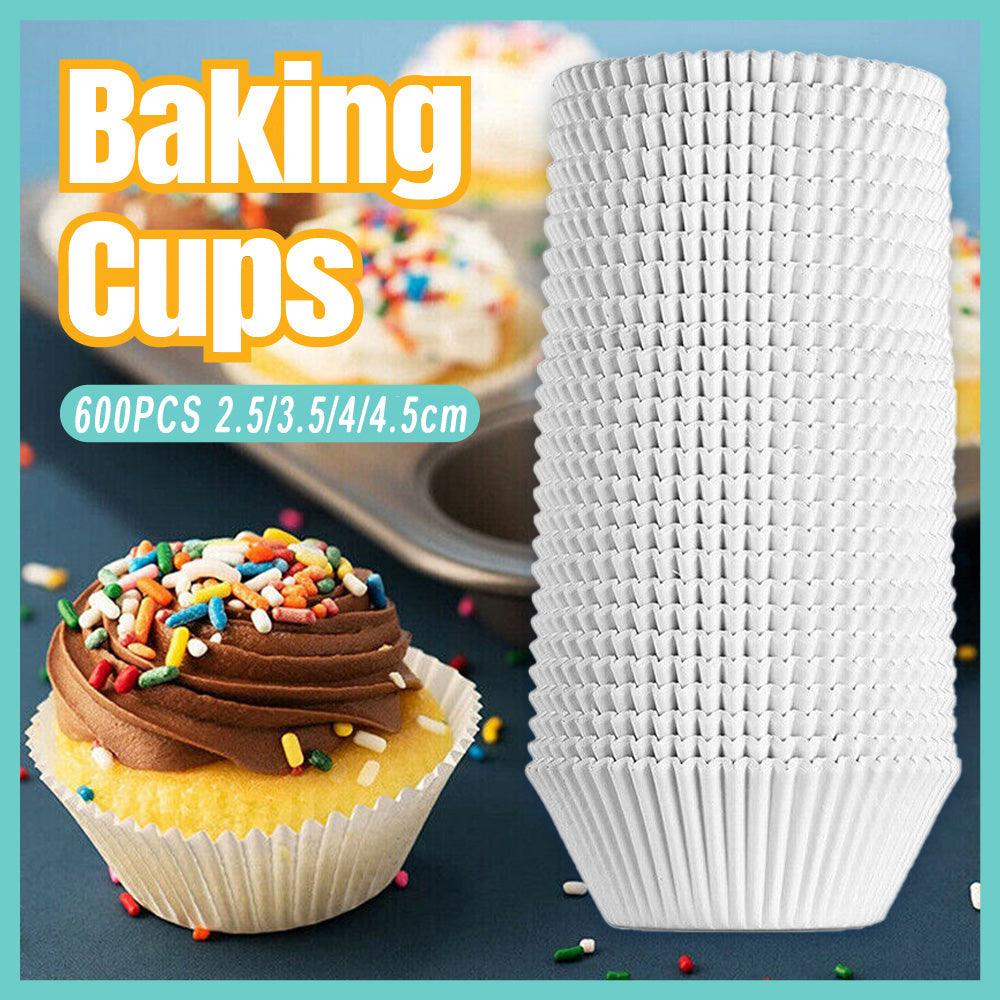 Patty Pans Muffin Cases Choc 600/Pk Cake Boards Cupcake Liners Boxes Baking Cups - 600PCS-4.5CM