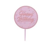 Happy Birthday Anniversary Wedding CakeCardboard Topper Acrylic Party Decoration - 09