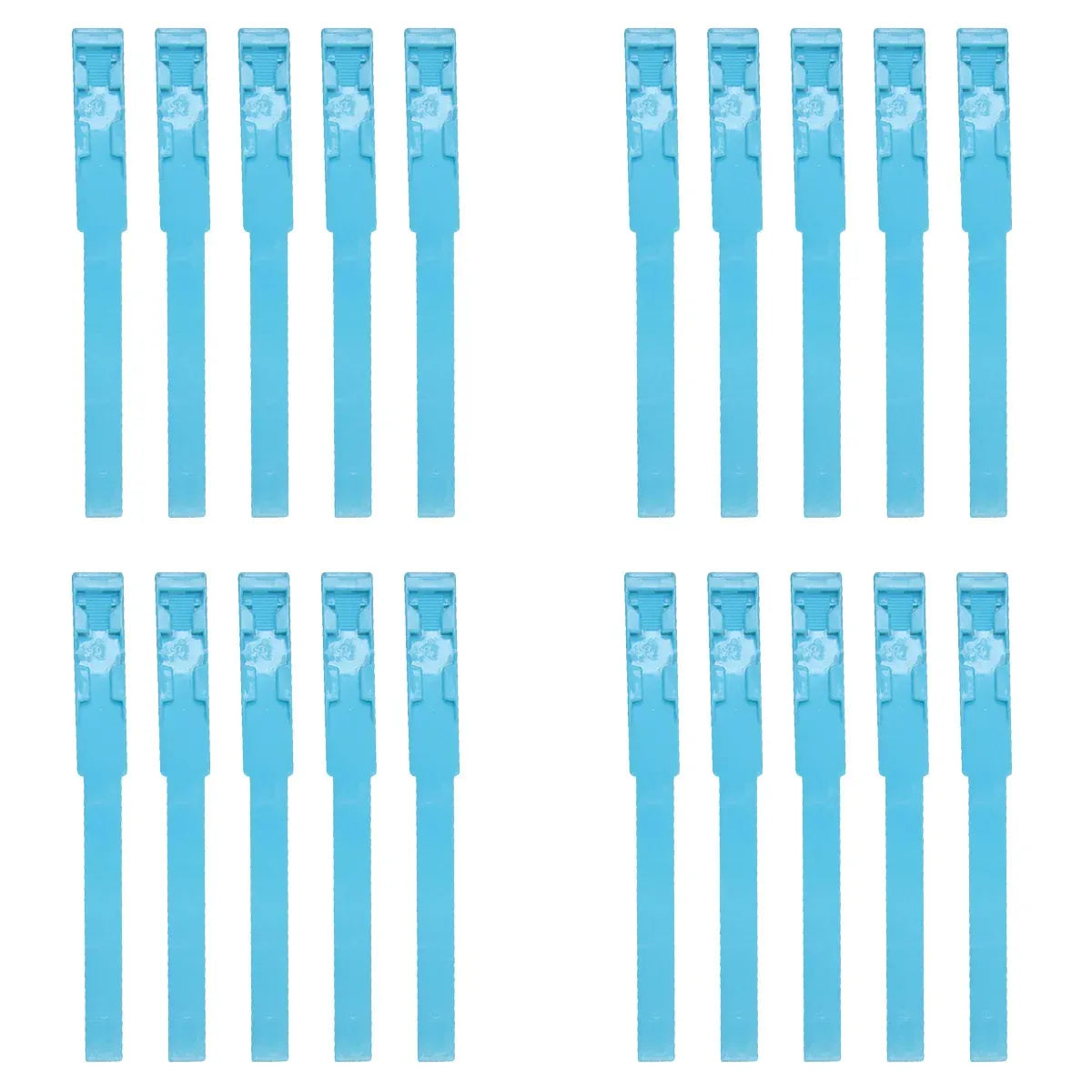 Cow Identification Bands 20PCS Adjustable Foot Rings Multi Colour Tags Livestock - Blue