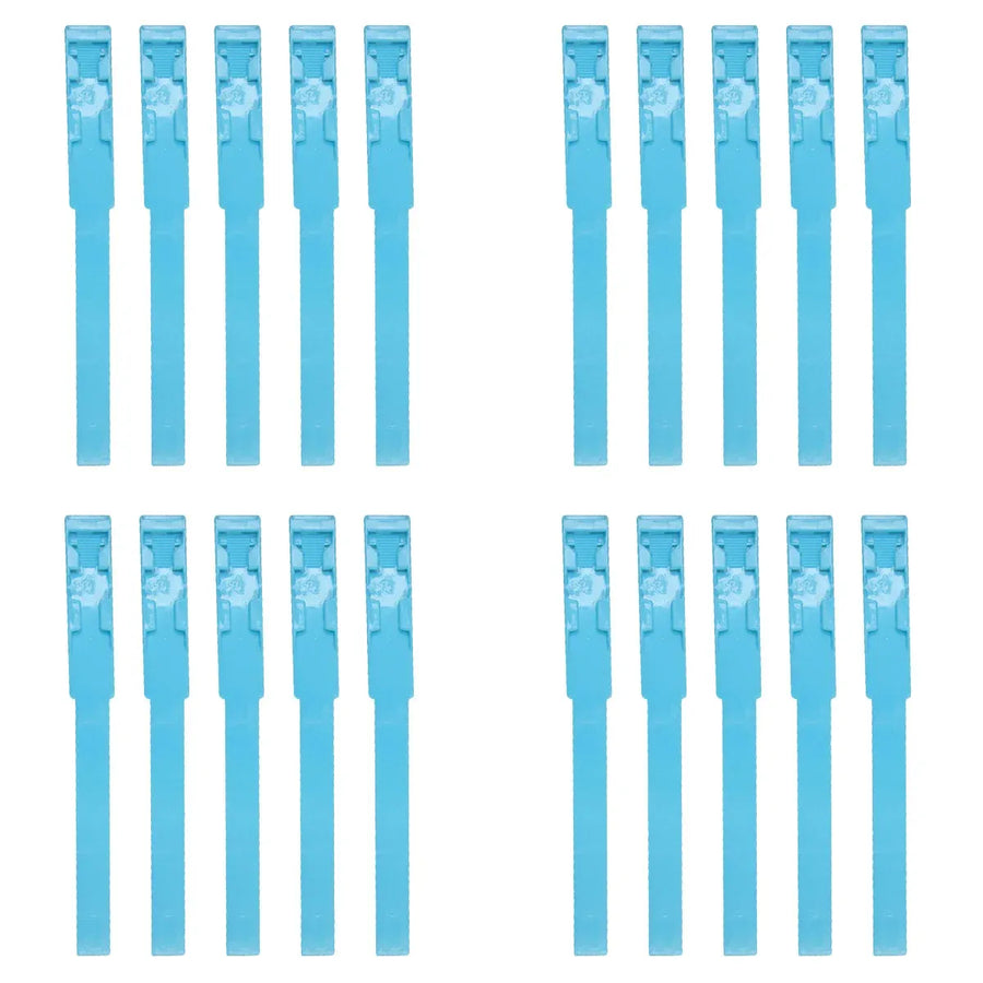 Cow Identification Bands 20PCS Adjustable Foot Rings Multi Colour Tags Livestock - Blue