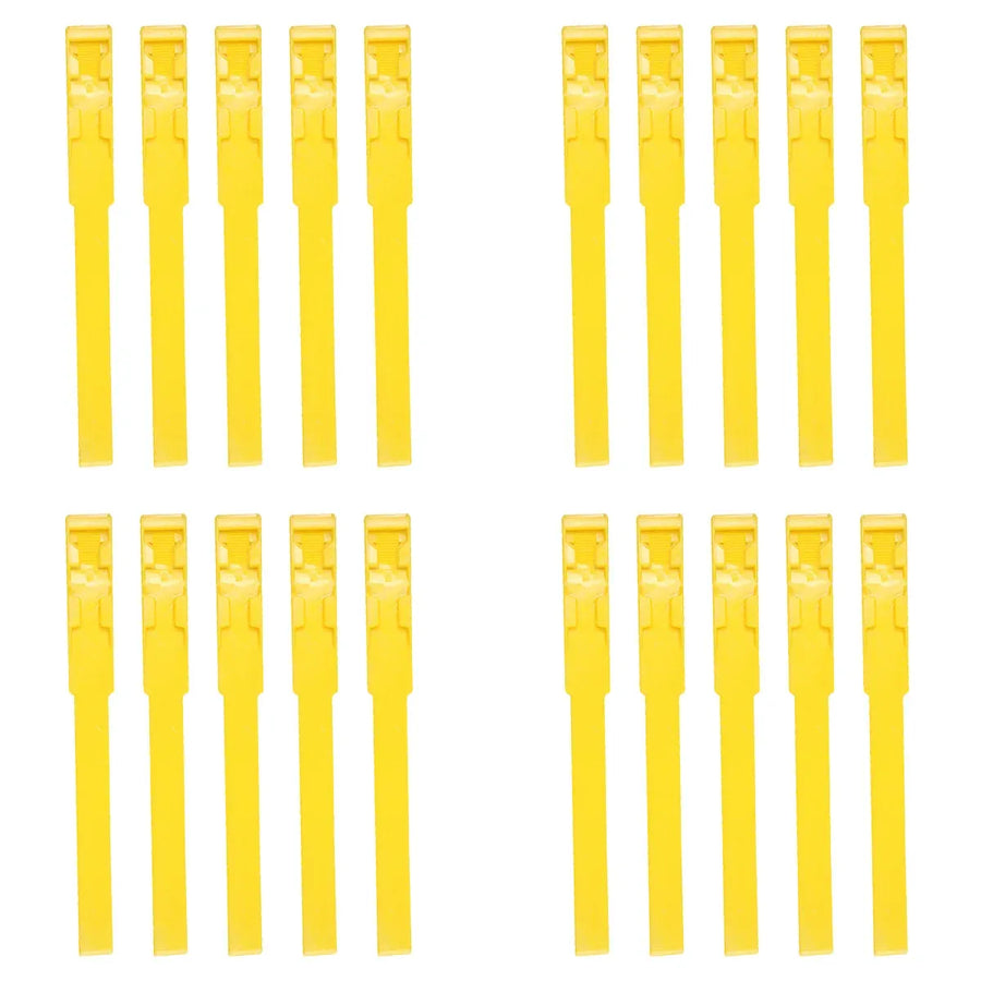 Cow Identification Bands 20PCS Adjustable Foot Rings Multi Colour Tags Livestock - Yellow