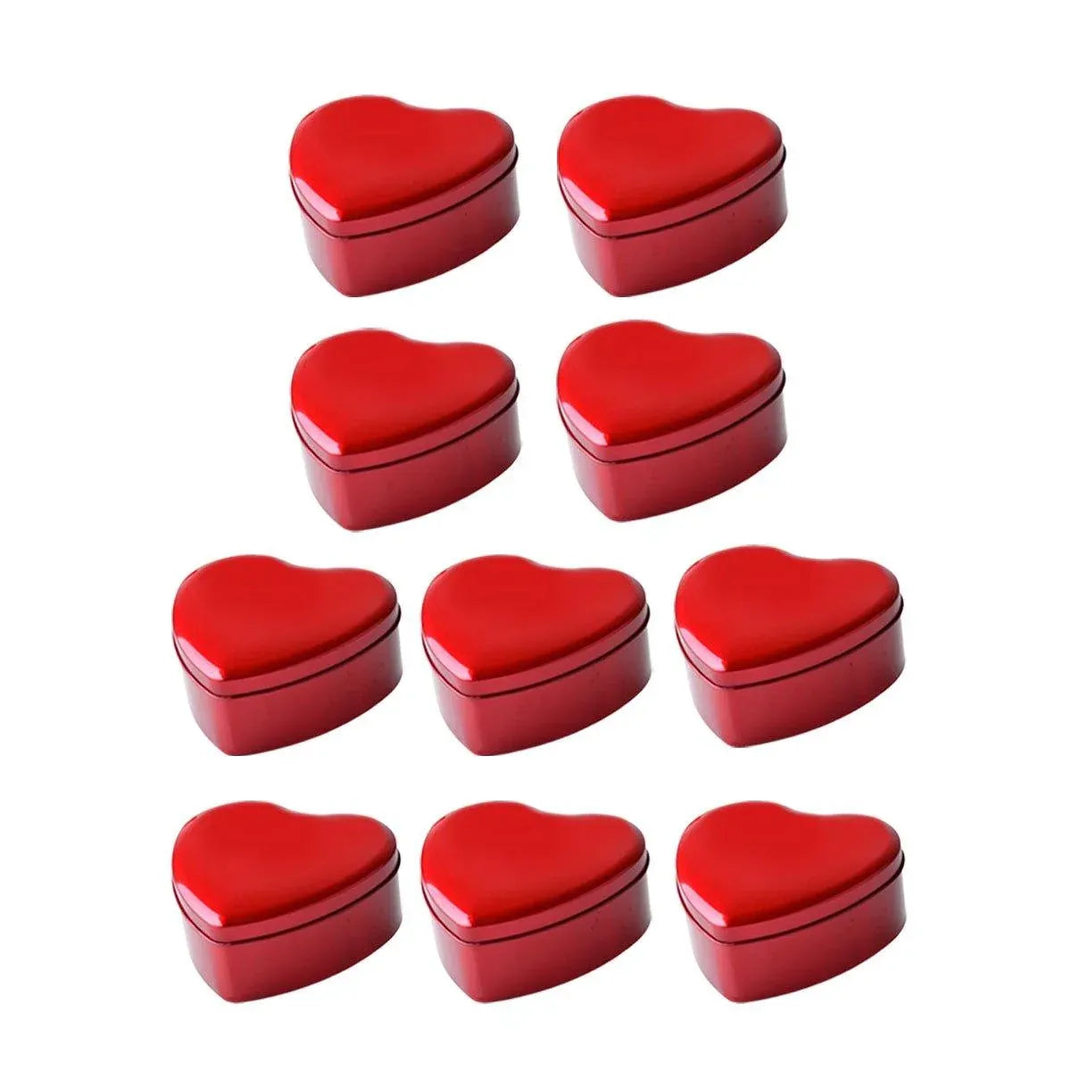 10pcs Iron Box Wedding Candy Boxes Tea Storage Durable Party Favor Containers - 12x12x5cm