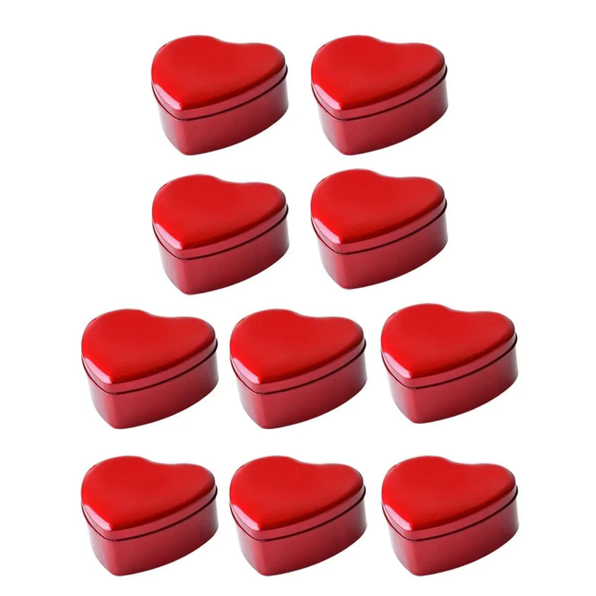 10pcs Iron Box Wedding Candy Boxes Tea Storage Durable Party Favor Containers - 7x7x3.6cm