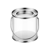 10pcs Cylinder Box with Iron Lid Round Bucket Candy Jar Storage Container - 7.5x7.5x7.8cm