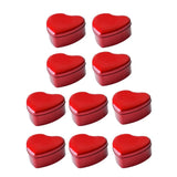 10pcs Iron Box Wedding Candy Boxes Tea Storage Durable Party Favor Containers - 9x9x4.5cm