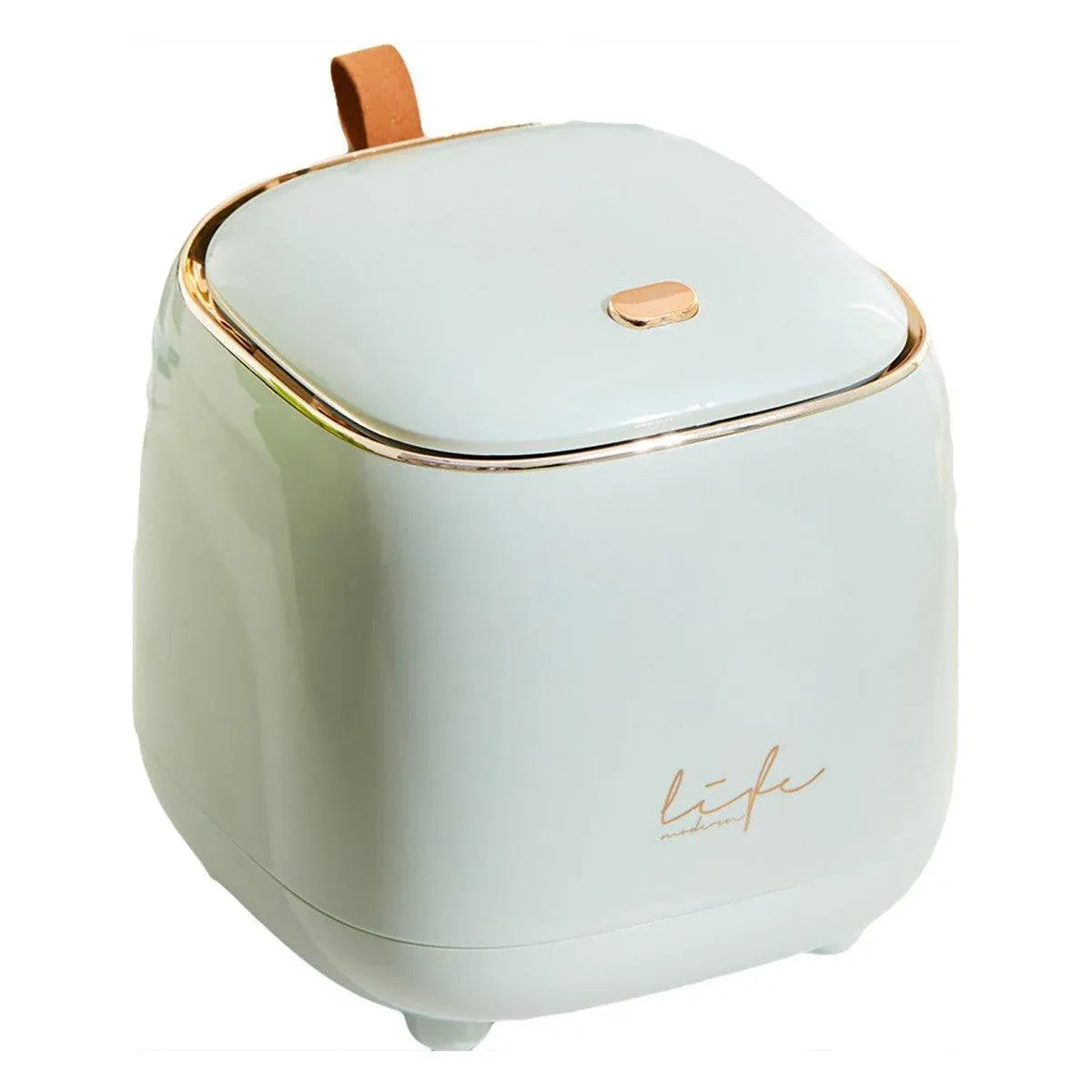 Small Desktop Wastebasket Paper Basket Mini Office Organizer for Desk Storage - Green