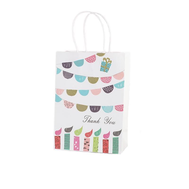 30X Premium Kraft Paper Tote Bag Durable Stylish High Capacity Birthday Gift Handbag - Candle-30pcs