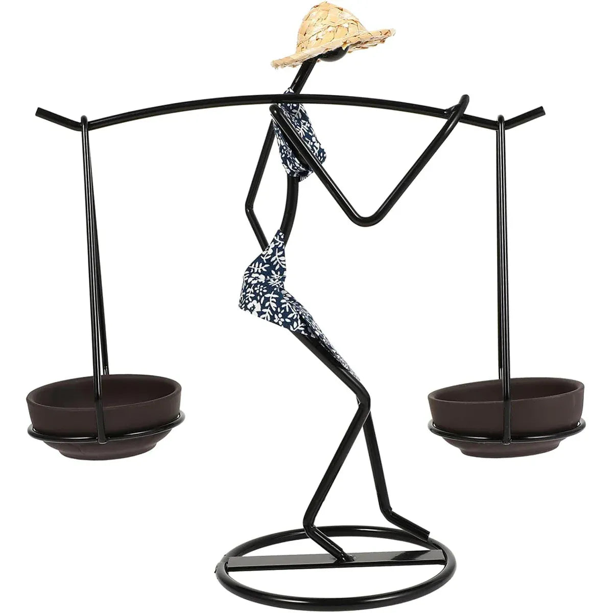 Candle Holder Stand Metal Candlestick Restaurant Table Centrepiece Display Decor - Carrying Tray