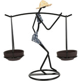 Candle Holder Stand Metal Candlestick Restaurant Table Centrepiece Display Decor - Carrying Tray
