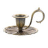 Retro Handheld Candlestick Holder European Style Candle Stand Metal Candlestick - Gold