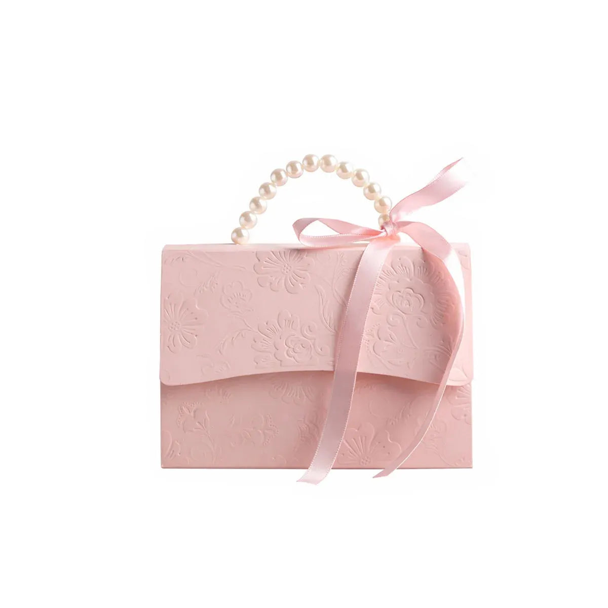 20pcs Pink Pearl Handle Gift Box Set Wedding Favour Candy Party Packaging - S