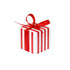 100Pcs Square Favour Boxes with Ribbon Wedding Birthday Party Decorative Gift Box - Red