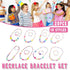 20pcs Candy Colour Bead Necklace and Bracelet Set for Dress-up and Party Accessories