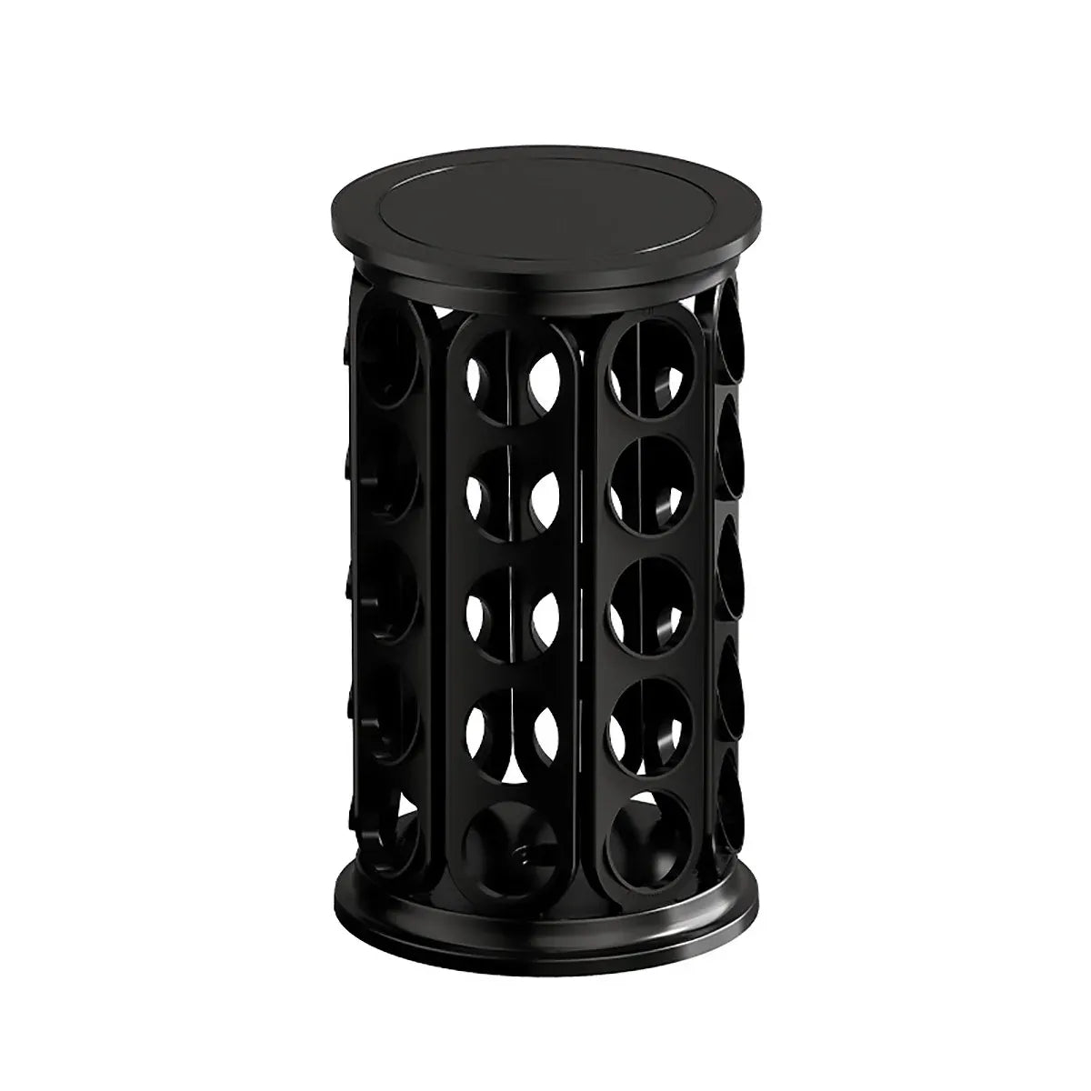 Coffee Pod Carousel Organiser 40 Capacity Rotating for Coffee Bar - Black