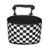 Hanging Backseat Storage Organiser Box for Car Rubbish and Essentials - Black and white