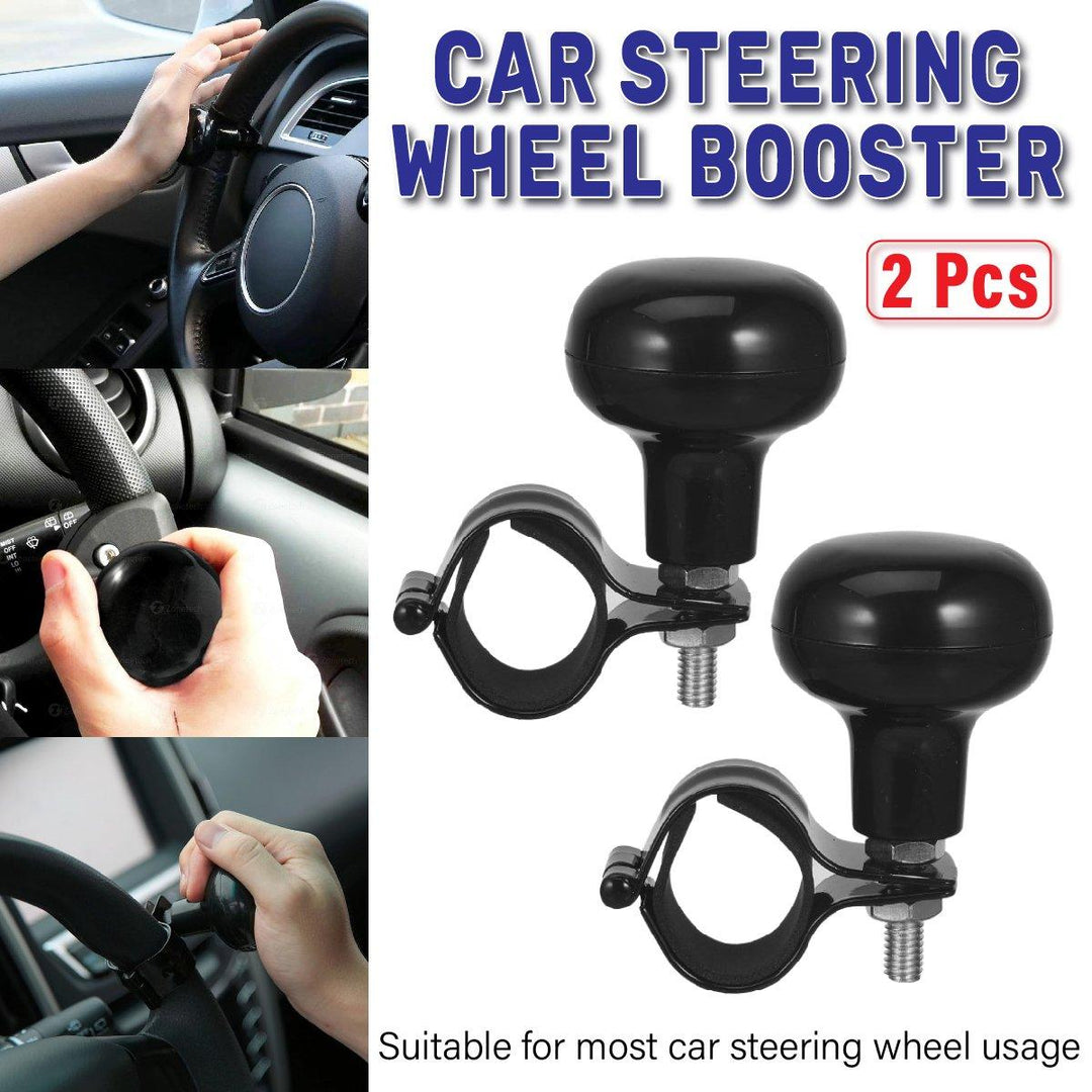 2PCS Car Steering Wheel Booster Auxiliary Ball One Hand Turn Saver Driving Aid