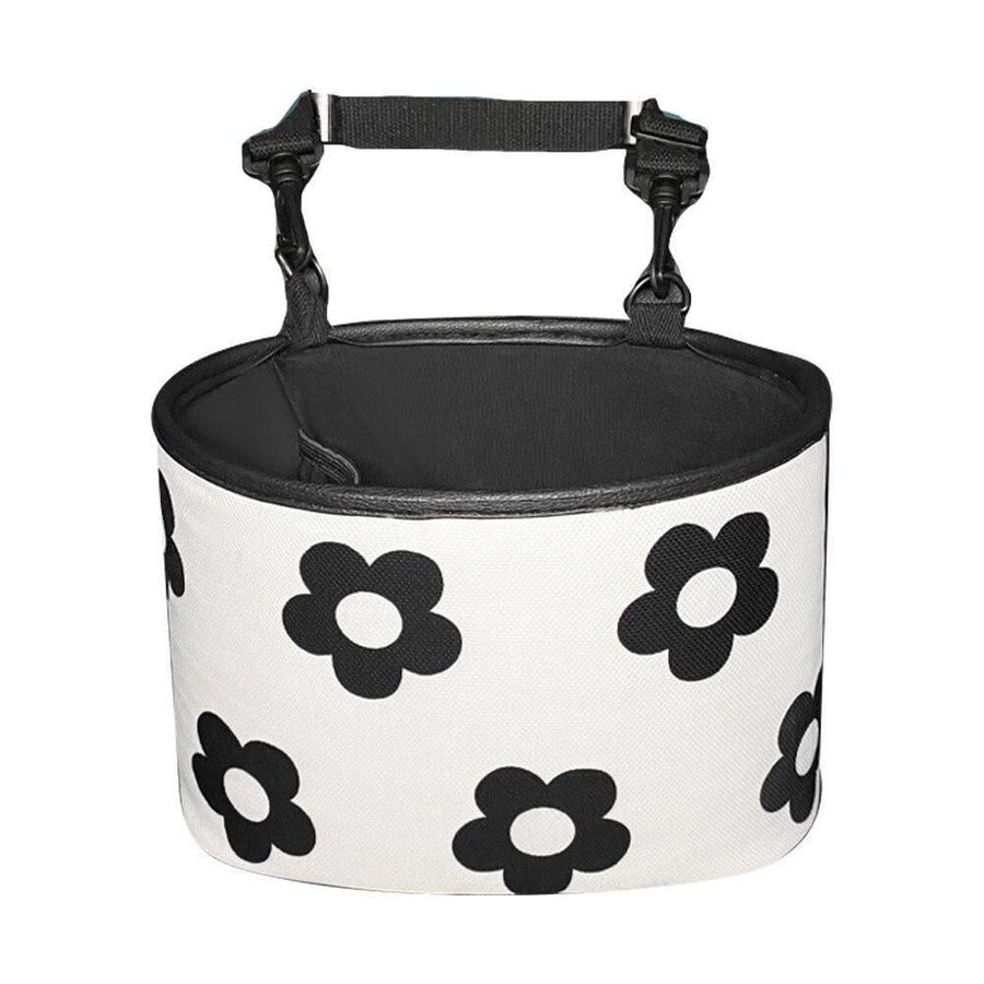 Hanging Backseat Storage Organiser Box for Car Rubbish and Essentials - Flower