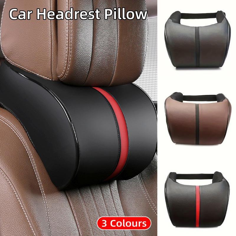 Car Headrest Neck Pillow for Comfortable Travel Support Memory Foam Car Pillow - Red