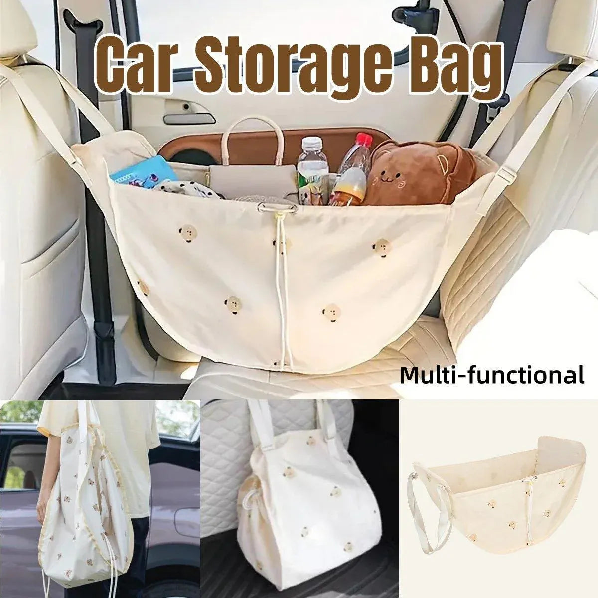 Seat Back Storage Organizer Multi-Function Rear Seat Hanging Storage Bag for Vehicle