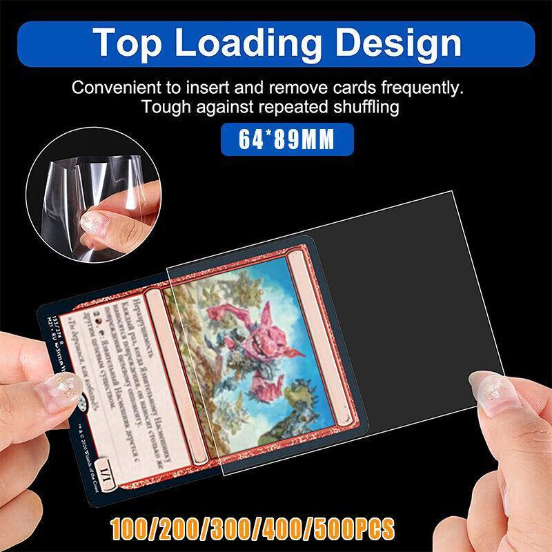 Ultra Soft Trading Card Sleeves Clear Penny Protector 100Pcs For Pokemon Nba Yugioh - 100PCS