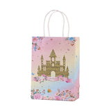 30pcs Pink Romantic Flower Tote Bag Cowhide Paper Elegant Design Gift Bag - Castle