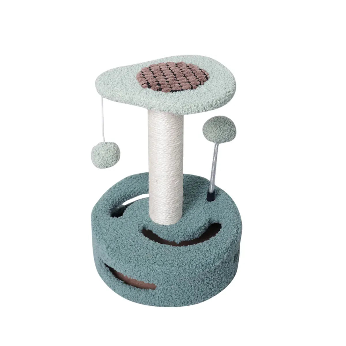 Cat Climbing Toy Small Jump Platform with Claw Scratching Board for Kittens Play - Green