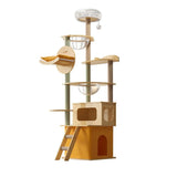 Multi Functional Cat Climbing Tree Tower Stand House Furniture Activity Center - Yellow