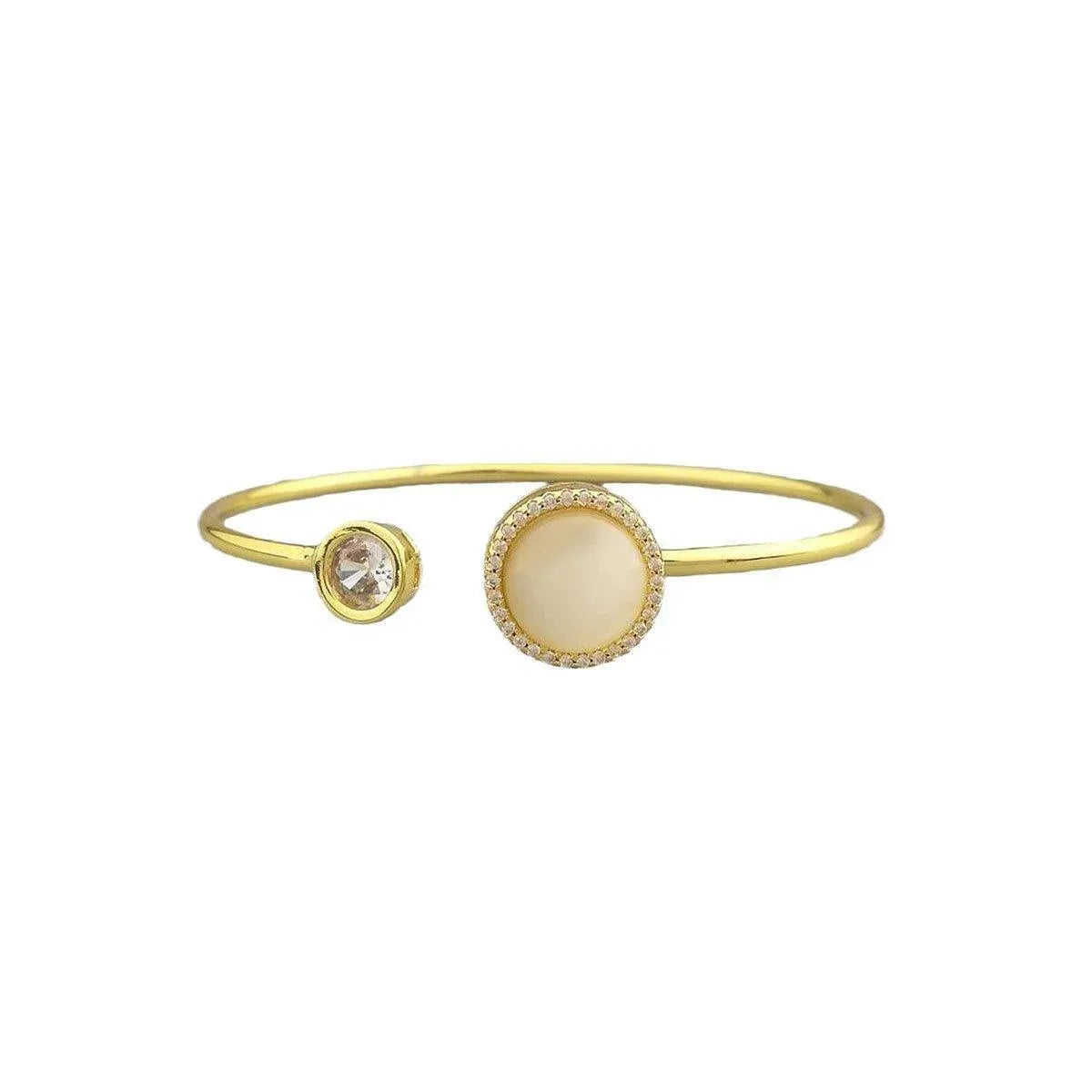 Cat Eye Bracelet Ring Set Fashion Jewellery Women Adjustable Accessories - Bracelet