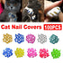 100PCS Anti Scratch Paw Covers for Cats and Kittens Nail Protector Soft Paw - Flat-M