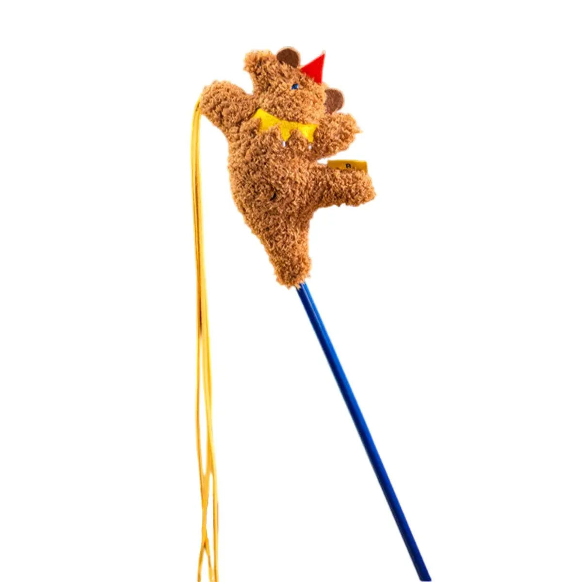 Circus Themed Cat Teaser Stick Interactive Teaser Pole Toy for Cats and Kittens - Ballet Bear