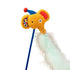 Circus Themed Cat Teaser Stick Interactive Teaser Pole Toy for Cats and Kittens - Long-Nosed Elephant