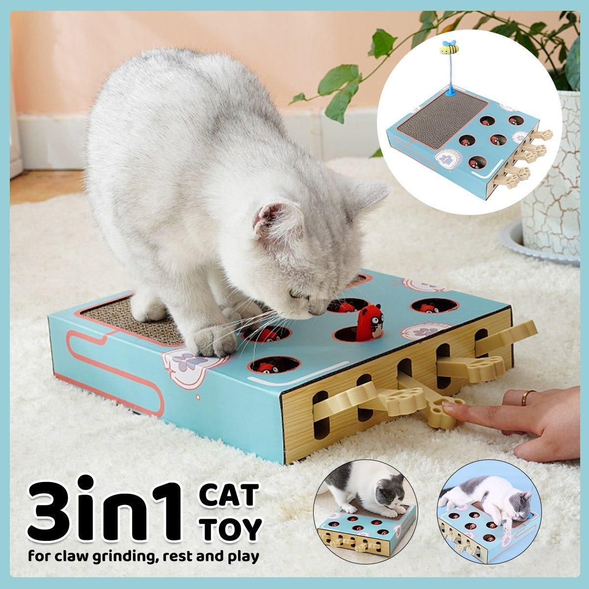 Multifunctional Cat Toys Corrugated Scratch Board for Cats and Hamsters Fun Toy