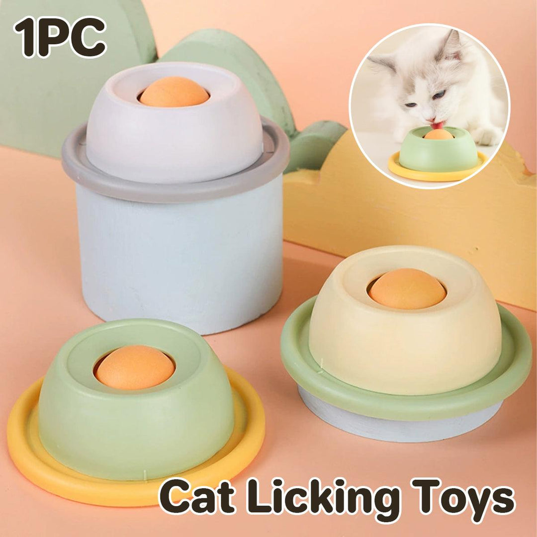 Cat Lick Toys Slow Food Tray Tease Interactive Cat Toy for Eating and Fun - Green