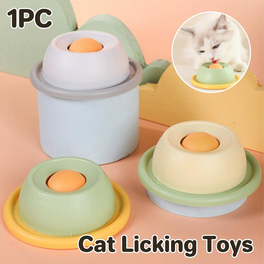 Cat Lick Toys Slow Food Tray Tease Interactive Cat Toy for Eating and Fun - Grey