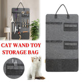 Large Capacity Cat Stick Cat Toy Storage Bag Hanging Felt Pet Supplies Organizer