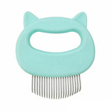 Pet Grooming Massage Comb Cat Dog Hair Removal Brush Detangler Massager Tool - Green