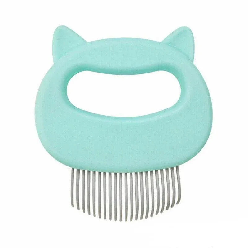 Pet Grooming Massage Comb Cat Dog Hair Removal Brush Detangler Massager Tool - Green