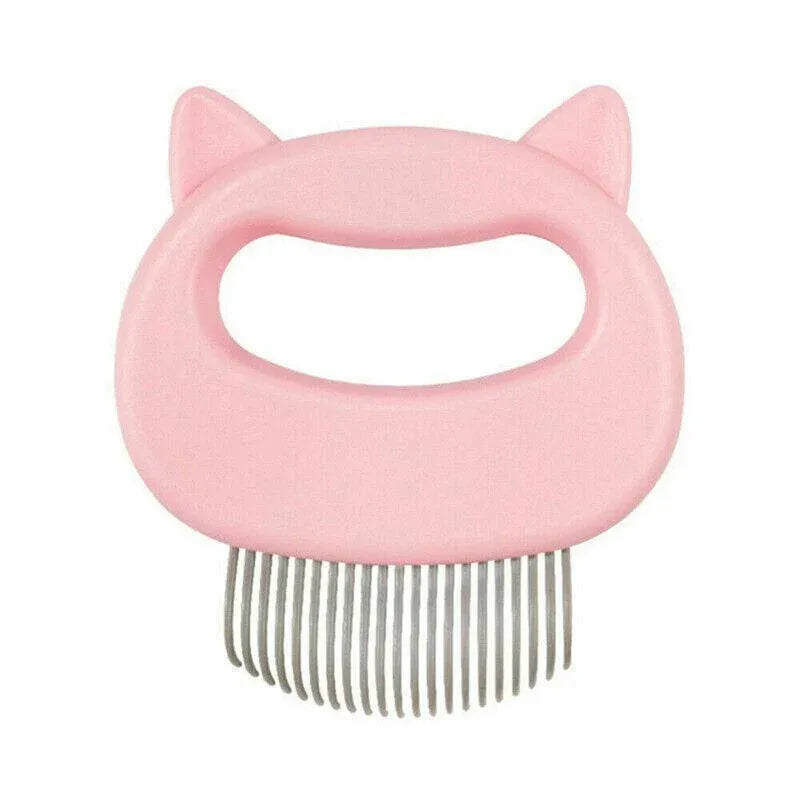 Pet Grooming Massage Comb Cat Dog Hair Removal Brush Detangler Massager Tool - Pink
