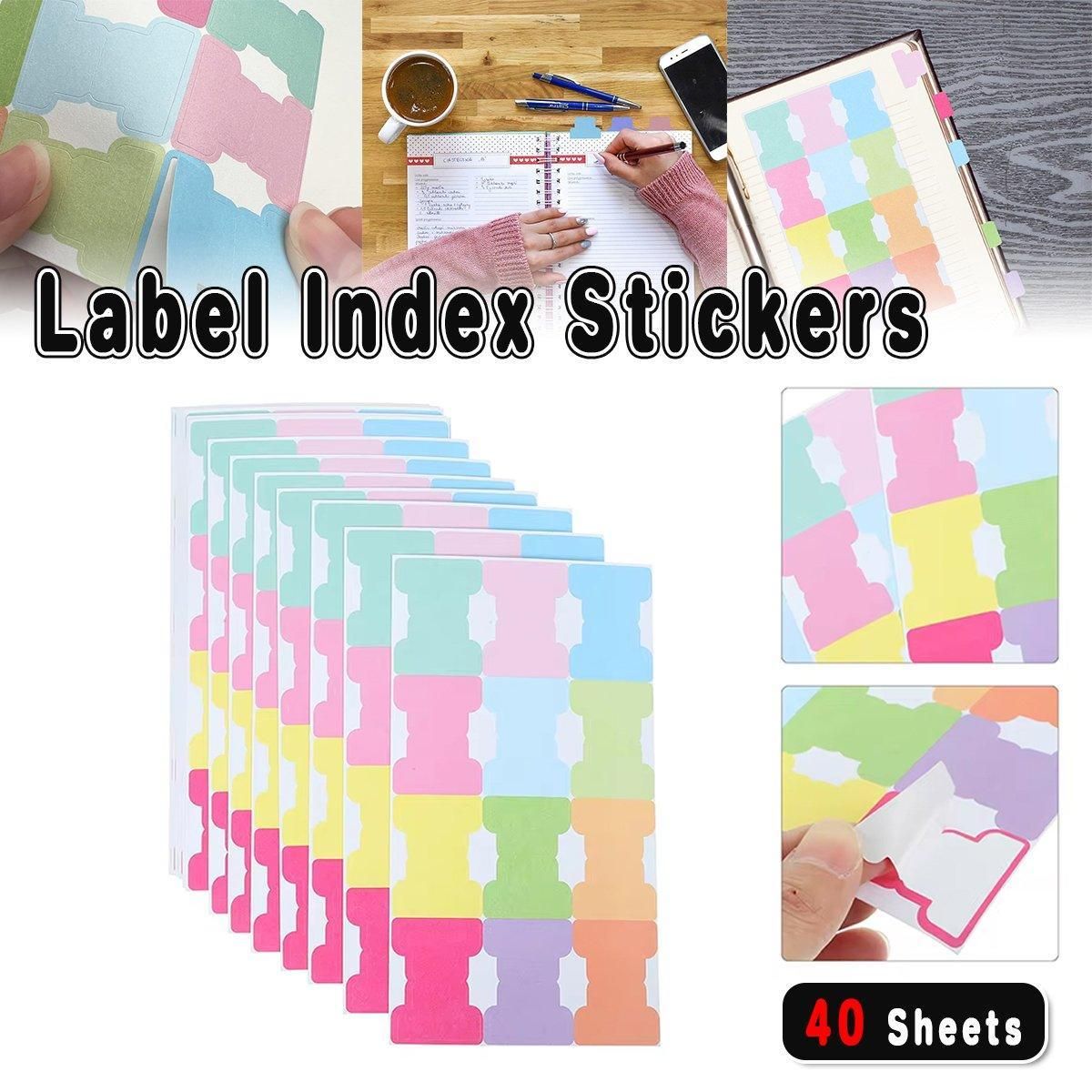 40Sheets Macaron Colour Writable Blank Journal Index Label Morandi Stickers Set